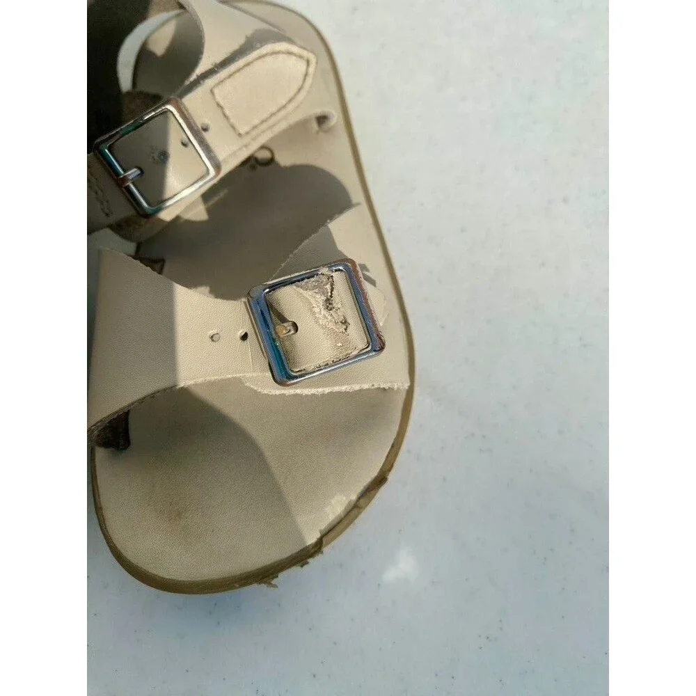 Footmates Tides Leather Sandals Toddler Girls Size 7 Straps buckle adjustable